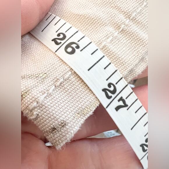 Anthropologie wanderer utility pants gold foil relaxed high waist button fly 28 - Picture 10 of 10